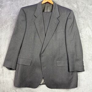 Richard‎ Roberts Men's Gray Herringbone Suit Jacket and Pants Set